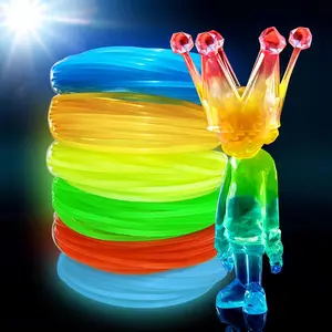 DIY Halloween Gift, Luminous PLA Filament, 6 Counts Glow in The Dark 3D Printing Filament, 3D Printing Supplies, DIY Christmas gift, Random Color