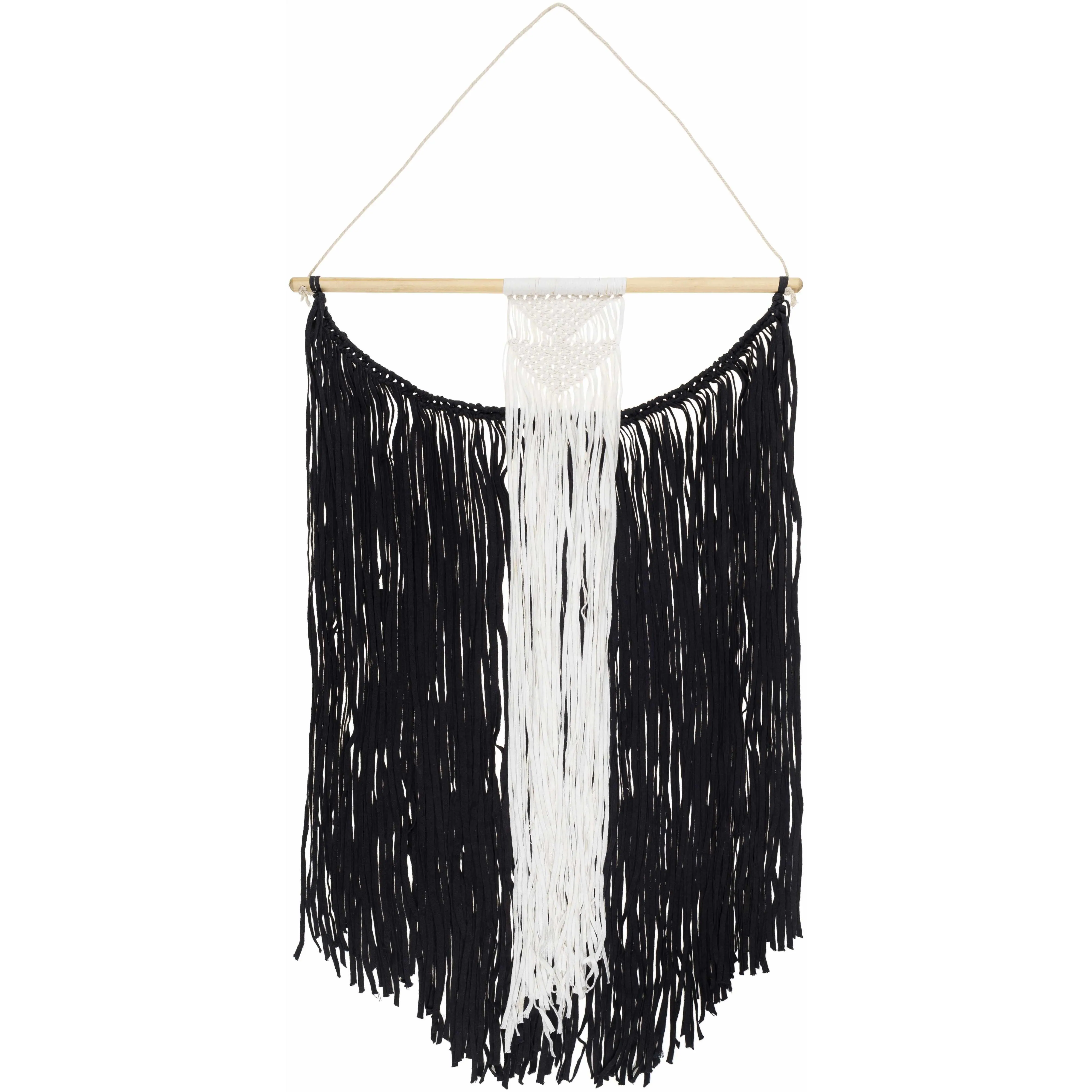 Rosebank Boho Black and White Hangable Wall Hanging, Home Decor, Wall Art Decoration