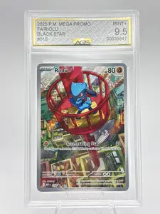 Graded AGS 9.5 Riolu 2025 Promo 10 Holographic Pokemon Card