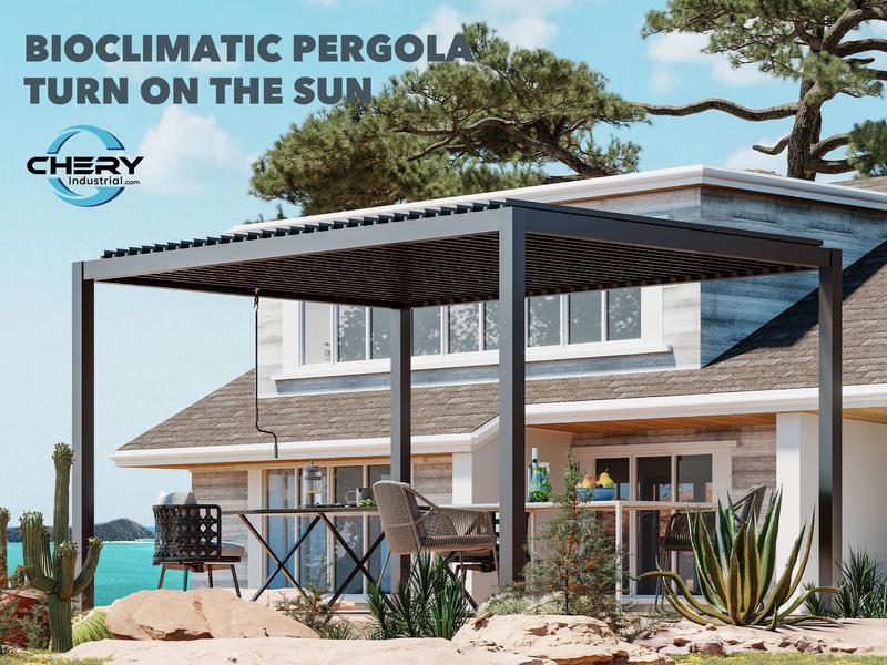 13' x 10' Aluminum Pergola with Adjustable Louvered Roof & Rainproof Drainage System Dark Grey Durable Wind-Resistant for Patio Deck & Garden Includes Waterproof Curtains & Nets