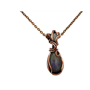 Labradorite Moonstone Necklace Purple
