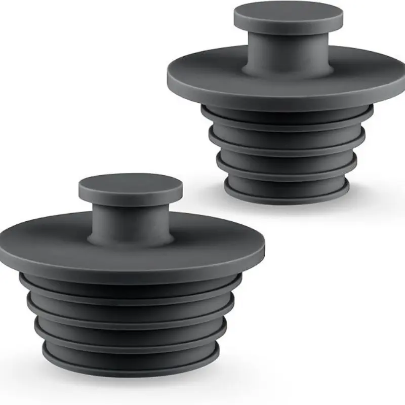 2 Pcs Silicone Bathtub Stoppers – Leakproof tub drain cover and drain plugs with ergonomic handles for sinks, showers and bathtubs. Durable easy-install bathroom drain seals, tool-free reusable accessories for preventing water leakage.