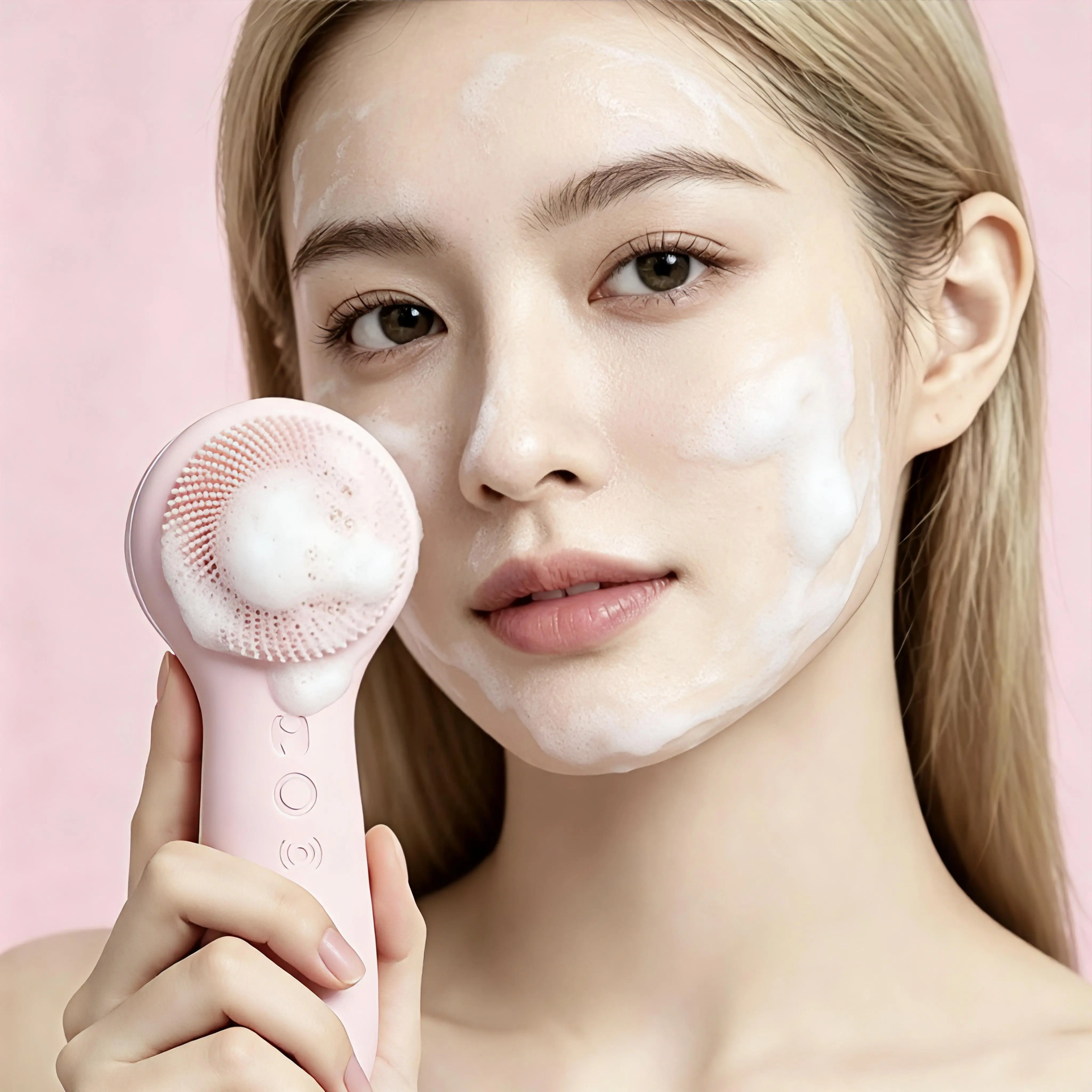 Facial Cleansing Brush,  Vibrating Face Scrubber with Massage, Silicone Face Scrubber for Women & Men, Electric Facial Cleanser for Deep Cleansing, Gentle Exfoliating