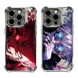 Sukuna Ryomen Gojo Satoru Anime JJK Phone Case for iPhone 17, 16, 15, 14, 13, 12, 11 Pro Max and Samsung S26-S22 Ultra Shockproof Clear Protective Cover