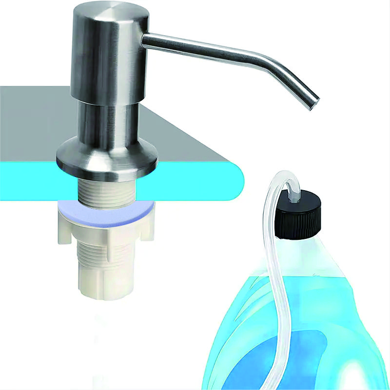 Sink Soap Dispenser Head with Extended Hose, Kitchen Faucet Tap Adapter, Kitchen Sink Accessories, Water, Modern