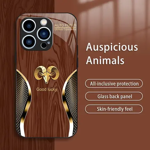 Suitable for [iPhone 15 Pro Max] New high-end luxury wood grain zodiac mobile phone case New business simple explosion-proof mobile phone case Affordable price Anti-fall and anti-fingerprint 995
