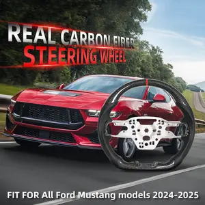 2024-2025 Fit Ford Mustang S650 GT  Dry Carbon Fiber Sport Steering Wheel No Heated