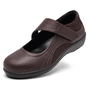 2025 Fashion Mom Shoes, Princess Shoes,  slip-on flat loafers, PU Leather Soft Shoes, Non-sore-Foot-Fitting, Suitable for Middle-aged and Elderly Women