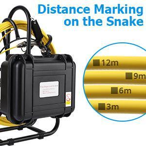 GARVEE Sewer Camera with Locator,300 FT 9" Screen,Pipeline Inspection Camera w/DVR Function & Snake Cable, Waterproof IP68 Borescope with LED Lights,Self-Leveling, Marked Cable