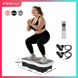 HopHorse Vibration Plate Exercise Machine 150 Speed Oscillating Platform 300 lbs Capacity Whole Body Workout for Men Women Home Gym with Remote & LED Display