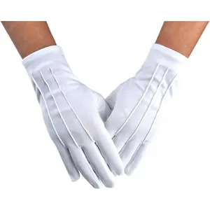 Men Police Formal Tuxedo Honor Guard Parade Nylon Cotton Gloves 26cm Men Police Formal Tuxedo Honor Guard Parade Nylon Cotton Gloves 26cm