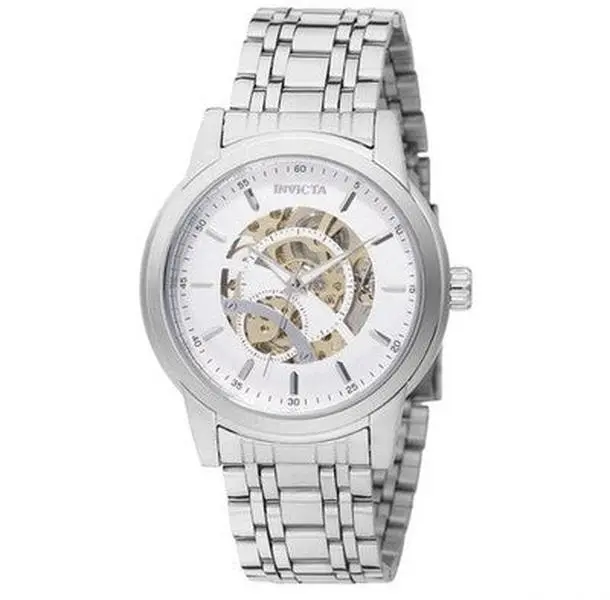 Invicta Objet D Art Automatic Men's Watch Skeleton Dial 42.5mm, Silver 69122