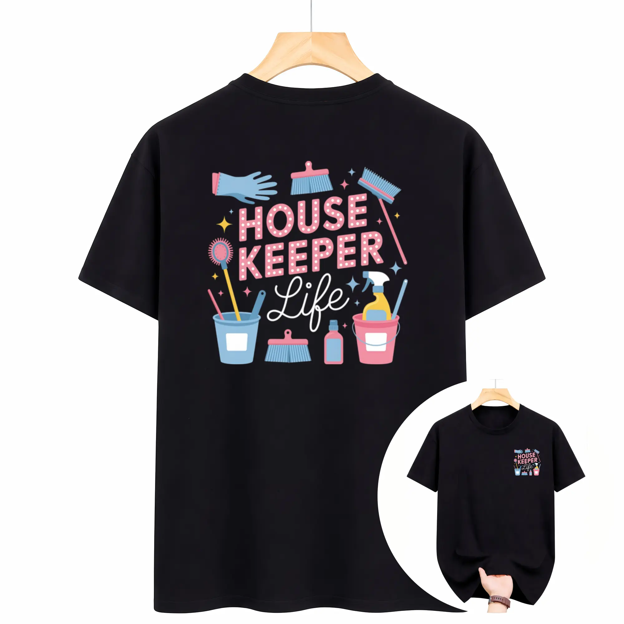 Comfortable Pure T-Shirt for Women, Designed for Housekeepers And Cleaning Tasks