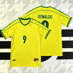 1998 Brazil  Jersey No. 9 Ronaldo Short Sleeve Jersey