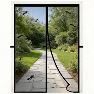 Summer Keep Bugs Out Magnetic Door Screen,Anti-Mosquito Auto Close Screen Door Mesh Magnets,Patio Doorway Net Screens,Self-Closing Doors Cover,Pets&Kids Friendly