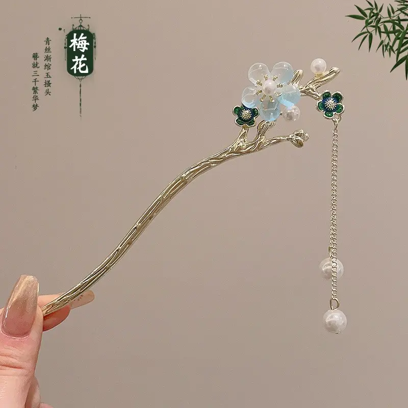 21# plum blossom light blue single flo