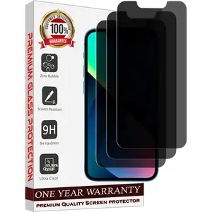 Entronix Anti-Spy Privacy Screen Protector Compatible with iPhone 12 Mini - 3-Piece Combo
