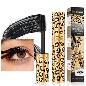 Leopard Print Waterproof Volume Mascara, Long-Lasting Natural Curling, Smudge-Proof, Professional Eye Makeup, Beach & Sweat Proof, Lash Enhancing Mascara for Women