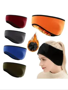 Winter Fleece Ear Warmer Headband, Headband for Camping, Soft Comfortable Windproof, Ideal for Skiing Running Cycling Outdoor Sports, Keep Ears Warm