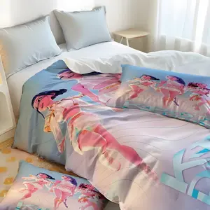 K-POP girl group fashion image bedding set (1 duvet cover + 2 pillowcases, no filling) - durable material, easy-care fabric, a top choice for holiday shopping.