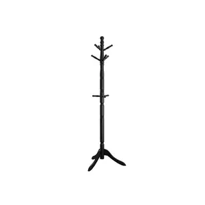 SONGMICS HOME VASAGLE Solid Wood Coat Rack and Stand, Free Standing Hall Coat Tree with 10 Hooks for Hats, Bags, Purses, for Entryway, Hallway, Rubberwood