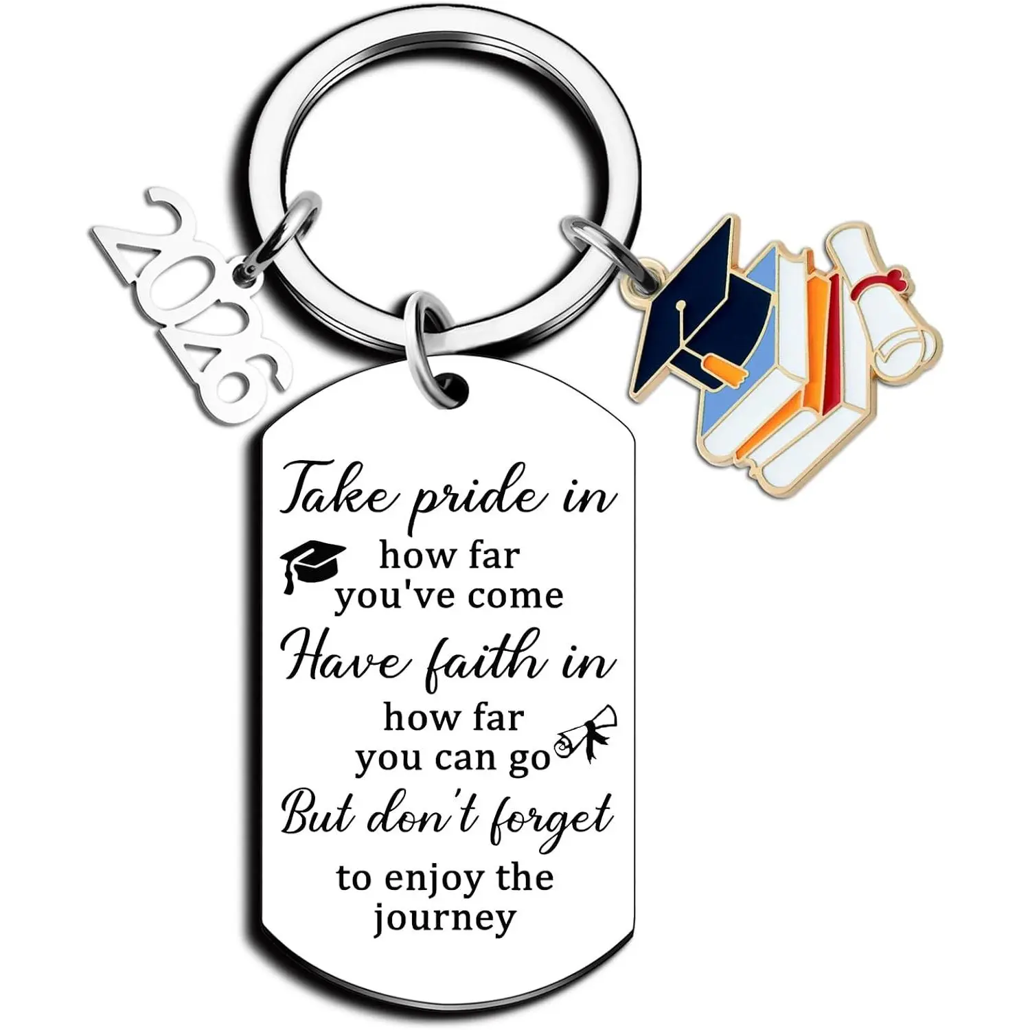 Class of 2026 Gifts Graduation Gifts for Him Her Graduation Decorations 2026 Keychain College Gift for Women Men University Middle High School Grad Student Nurse Daughter Son Masters Degree Jewelry
