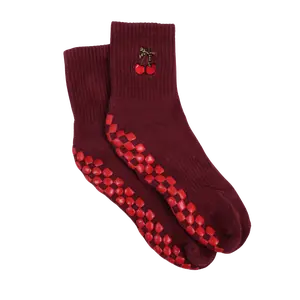 The Very Cherry Grip Sock