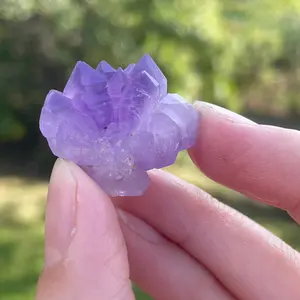 Amethyst Cathedral Crystal Flower RRCrystal selected AAAAA DIY PENDANT ornament healing crystal stone