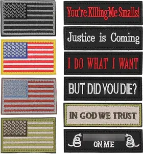 10 Pcs Tactical Morale Patches Bundle Set, Hook and Loop Fastener Patches for Tactical Caps, Bags, Backpacks, Tactical Vest, Military Uniforms