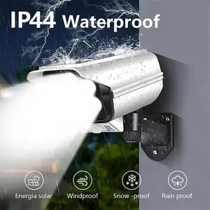 Solar Outdoor Motion Sensor Solar Lights 2000 Lumens 77 LEDs Spotlight  FloodLights Outdoor  Waterproof, Wireless Dummy Decoy Fake Security Camera for Porch Garden Patio Driveway