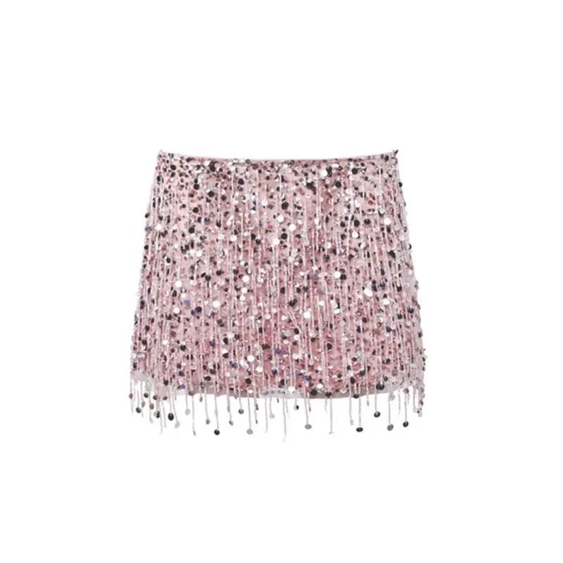 New sexy sequin chain disc hip suspender skirt women Womenswear Bottom