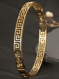 Fashion Vintage Hollow Totem Pattern Bracelet Bangle, Geometric Ring, Unisex Accessory, Zinc Alloy Material, All Seasons Wear, Bohemian Bracelets