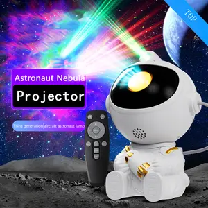 Rocket Space Shuttle Astronaut Starry Sky Lamp, Full Moon Projection Light, Starlight Projector, Led Nebula Projector, Indoor Atmosphere Lamp, Night Light for Bedroom Living Room Gaming Room Gift