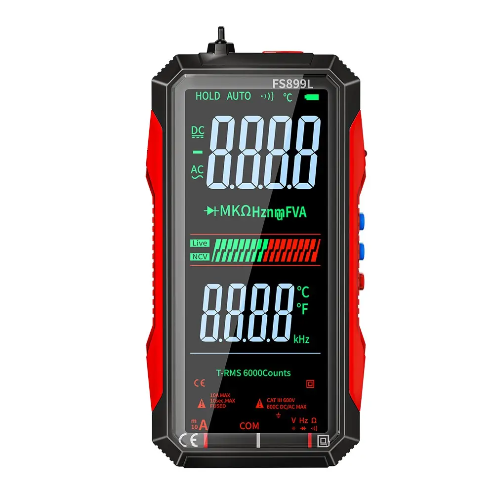 Czdang 500mah Type-C Rechargeable Multifunctional Digital Multimeter, Voltage Current Tester, Large HD Color Screen, High Precision Electrical Repair Tool
