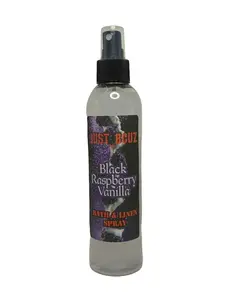 JUST_BCUZ Black Raspberry Vanilla Fragranced Bath & Linen Spray with Fine Mist Cap for Aromatic Home Fragrance Ideal for Bath and Linen Use