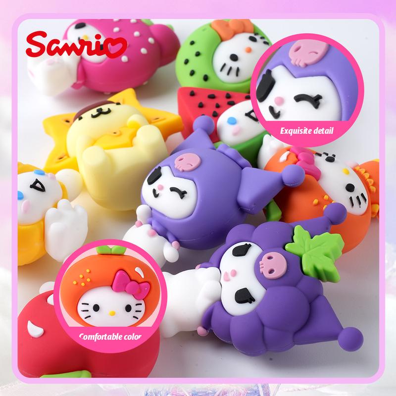 1PC Officially Sanrio Mystery Blind Box Blind Bags Cute Fruits Pattern Blind Ball A Surprise Series Random One Hello Kitty My Melody Kuromi Pompompurin Cinnamoroll 3D Anime Characters Collectible Merch Desktop Decor Christmas Gifts For Friends