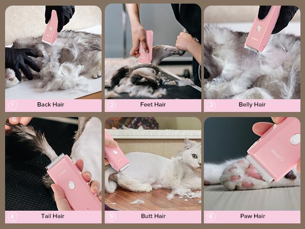 Feet Hair Trimmer, Dog Cat Clippers,Quiet Washable USB Rechargeable Cordless Dog Grooming Kit,Electric Pets Hair Trimmers Shaver Shears for Dogs and Cats