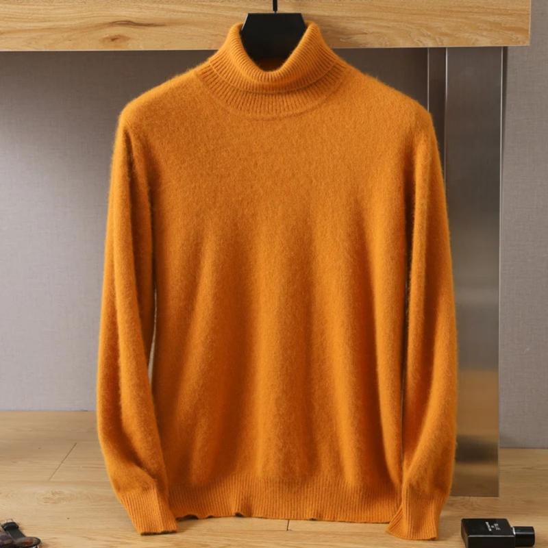 Ebb Supply Men's Turtleneck   Sweater Men 2025 Autumn and Winter Large Size Loose Knitted Sweater Keep Warm Top Men Jumper