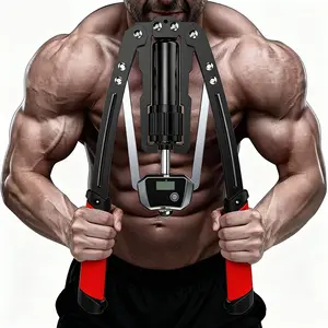 3-in-1 Hydraulic Chest Expander & Ab Roller with Rep Counter, Adjustable 22-440lbs Arm Blaster for Full Body Workout, Home & Office Fitness Equipment for Men Women body workout adjustable chest