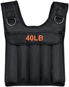 French Fitness Adjustable Weighted Vest, 40 lbs (New)