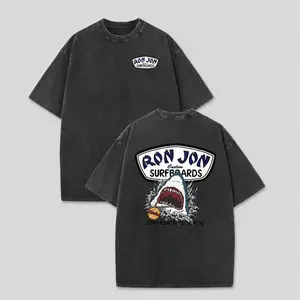 Vintage Shark Surf Graphic Tee Washed Cotton T Shirt for Men, Summer Graphic Tees Oversized Streetwear, Retro Beach Graphic Tee, Good Graphic Tees Casual Surf Shirt Deftones Tour T-shirt deo merch