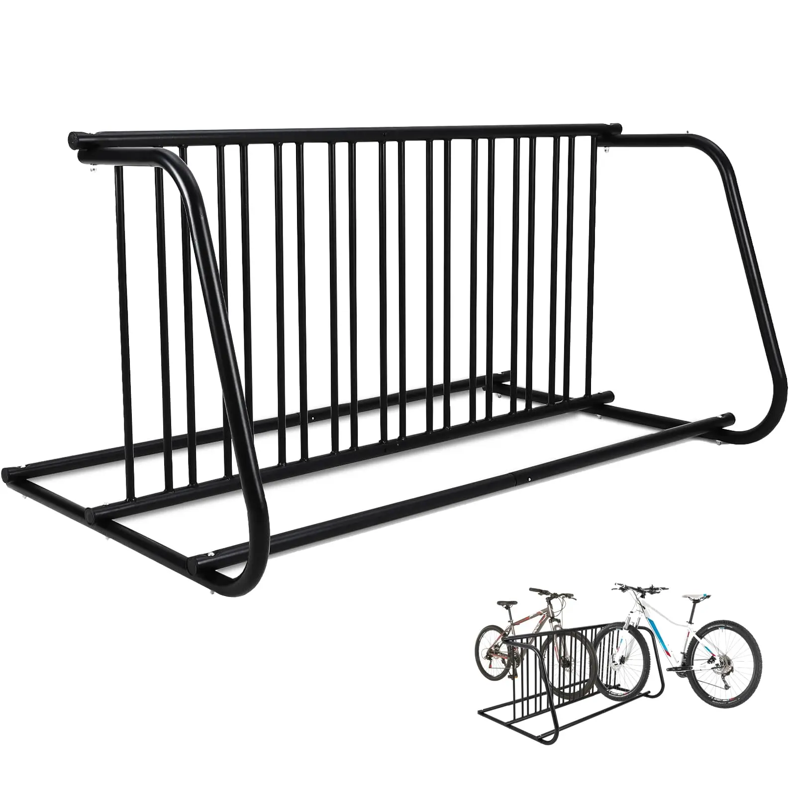 GAOMON 10 Bike Rack,61 in Length Powder-Coated Steel Commercial Grid ...