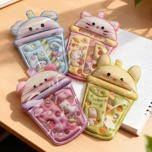 100pcs 4 Styles Assorted Cute Cartoon Kawaii Self Sealing Ziplock Bags, Small Resealable Plastic Pouches for Snacks Candy Jewelry Hair Clips, Portable Goodie Bags for Party Treats and Gifts Zipper High-Gloss