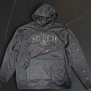 MERCH Department Rhinestone Hoodie (Black Edition)