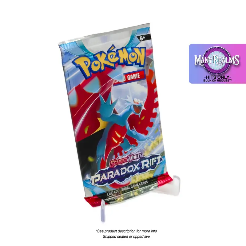 paradox rift booster box how many packs Pokemon Paradox Rift Sleeved Booster Pack – MHDEALSPLUS main image 0