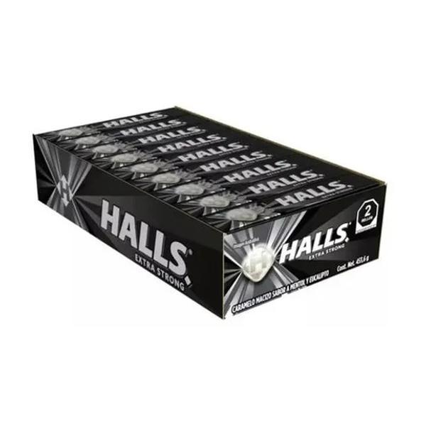 Halls Black Extra Strength Flavor Mexican Candy (12 pack)