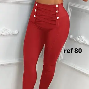 Leggins botones rojo