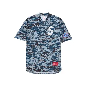 Supreme S Logo Baseball Henley (SS25) Digi Camo