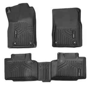 VEVOR Automotive Floor Mats, Fits for Dodge Durango/ Jeep Grand Cherokee 2016-2024/ 2016-2021, 3 pcs Front and 2nd Row Liners, All Weather Custom Fit TPE Vehicle Floor Mats, Easy to Clean, Black