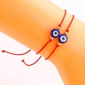 Red Evil Eye Bracelet with Decorative Eye Pendants